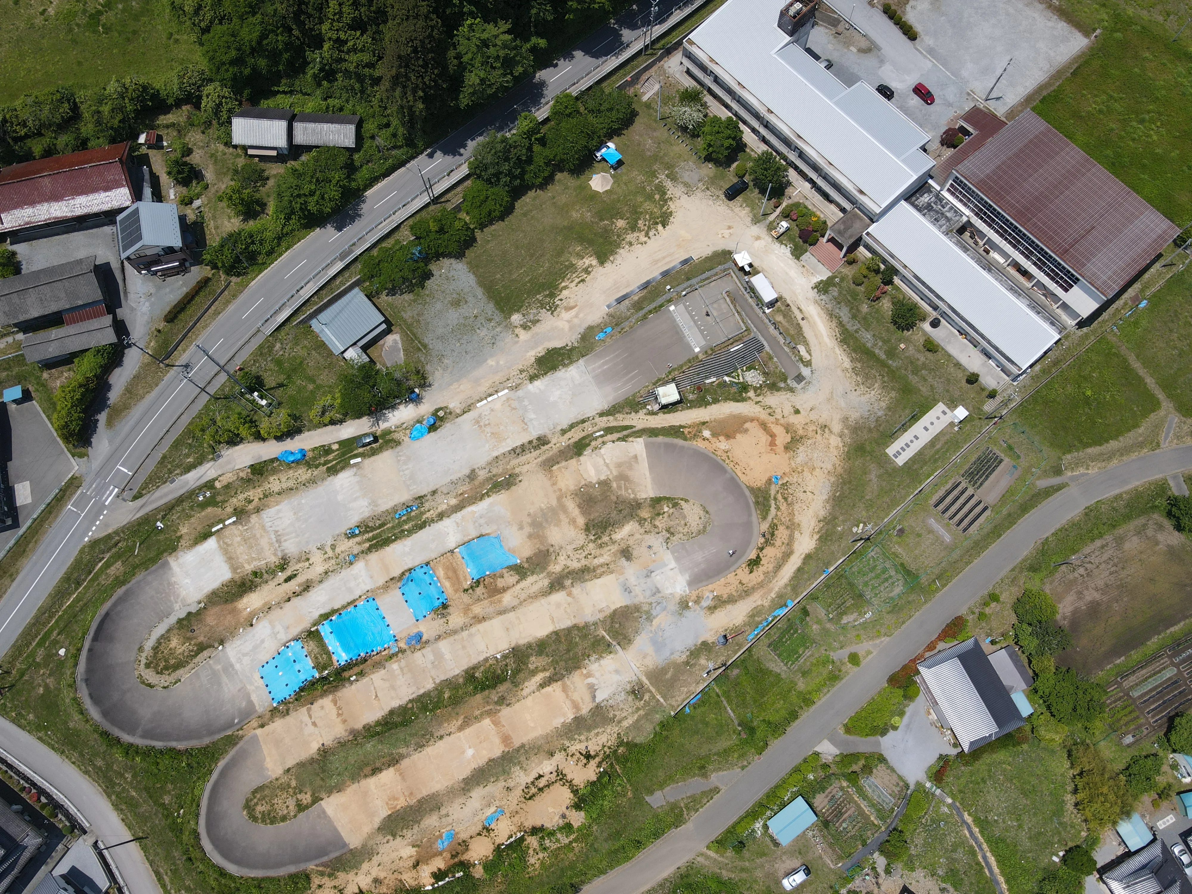 三陸BMXスタジアム コース全景(空撮)
